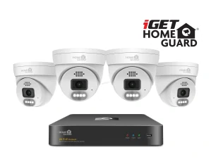 iGET HOMEGUARD HGNVK84804 - PoE 2K NVR CCTV 8CH + 4x kamera, zvuk, IP66