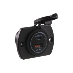 2x USB zásuvka v panelu USB QC3.0 + USB-C