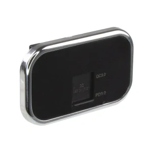 USB QC3.0 + USB-C zásuvka 12/24V, chromový rámeček