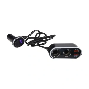 Dvojitá CL zásuvka s 2x USB nabíječkou a CL zástrčkou s voltmetrem