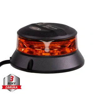 Robustní oranžový LED maják (wl401fix), černý hliník, 36W, ECE R65