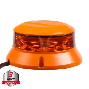 Robustní oranžový LED maják, oranž.hliník, 36W, ECE R65, pevná montáž