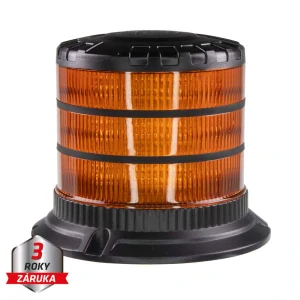LED maják, 12-24V, 24xLED oranžový, pevná montáž, ECE R65