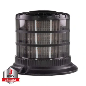LED maják, 12-24V, 24xLED oranžový, pevná montáž, smoke, ECE R65