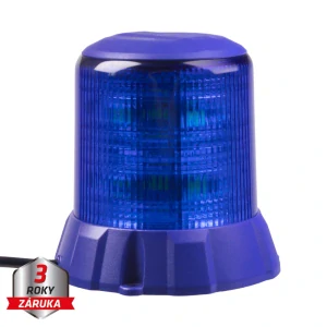 Robustní modrý LED maják wl406fix, modrý hliník, 96W, ECE R65