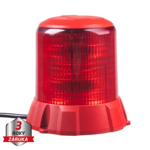Robustní červený LED maják, červ.hliník, 96W, ECE R65