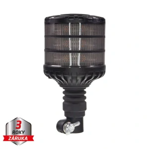 LED maják, 12-24V, 24xLED oranžový, na držák, smoke, ECE R65