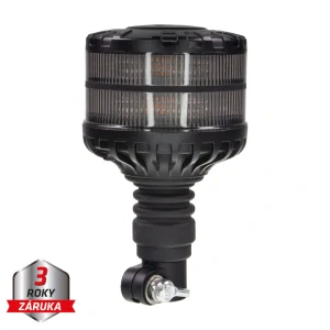 LED maják, 12-24V, 16xLED oranžový, na držák, smoke, ECE R65