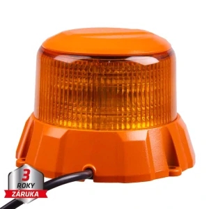 Robustní oranžový LED maják wl404, oranž.hliník, 48W, ECE R65
