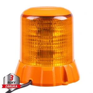 Robustní oranžový LED maják, oranž.hliník, 96W, ECE R65