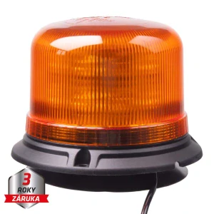 LED maják, 12-24V, 16x5W LED oranžový, magnet, ECE R65
