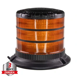 LED maják, 12-24V, 24xLED oranžový, magnet, ECE R65