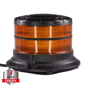 LED maják, 12-24V, 16xLED oranžový, magnet, ECE R65