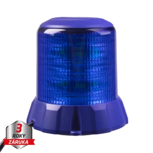 Robustní modrý LED maják wl406, modrý hliník, 96W, ECE R65