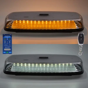 AKU LED rampa oranžová+bílá, APP, magnet, 12-24V, 304mm, ECE R65 R10