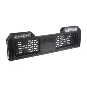 4x PREDATOR 6x4W LED pod SPZ, 12-24V, prohnutové, oranžové, ECE R65