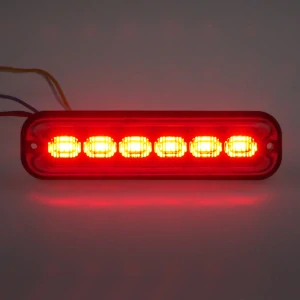 PREDATOR 6x4W LED, 12-24V, červený, ECE R10