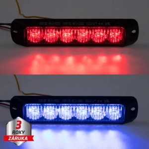 PROFI výstražné LED světlo vnější, červeno-modré, 12-24V, ECE R65