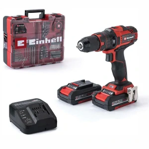 EINHELL Vrtačka AKU s příklepem TE-CD 18/40 Li-i + 64 ks příslušentsví, 4513992 (2x2 Ah