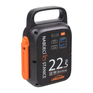 Multifunkční nabíjecí stanice - powerbanka CARCLEVER, 22.500mAh / 83,25Wh