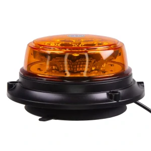 LED maják (wl180m2), 12-24V, 12x1W oranžový, magnet, ECE R65