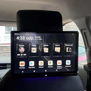LCD monitor 12,4" OS Android/USB/SD/HDMI in/out/Bluetooth s držákem na opěrku