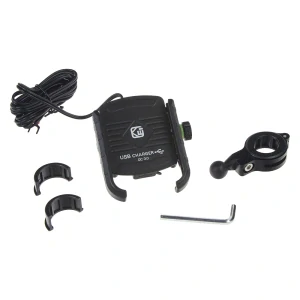 Univerzální držák pro telefony na kolo, motocykl s USB nabíječkou