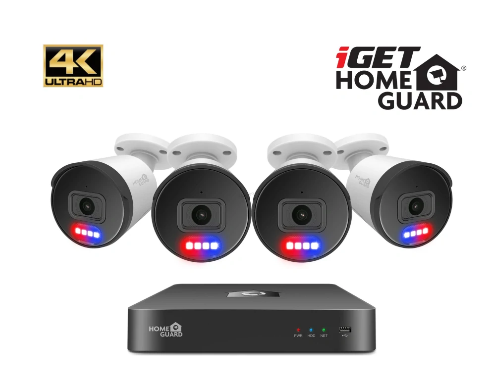 iGET HOMEGUARD HGNVK88504 - PoE 4K UltraHD NVR CCTV 8CH + 4x kamera