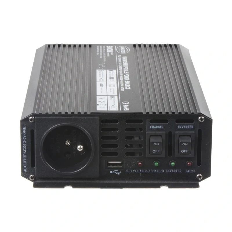 Měnič napětí UPS 600W 12/230V + nabíječka 12V/10A