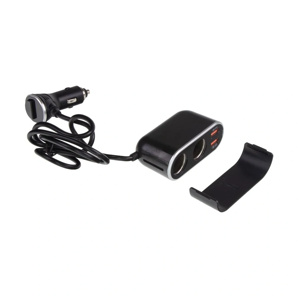Dvojitá CL zásuvka s 2x USB nabíječkou a CL zástrčkou s voltmetrem