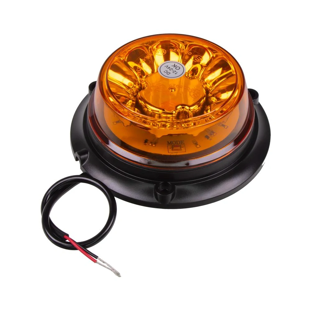 LED maják, 12-24V, 12x1W oranžový wl180fix3, pevná montáž, ECE R65
