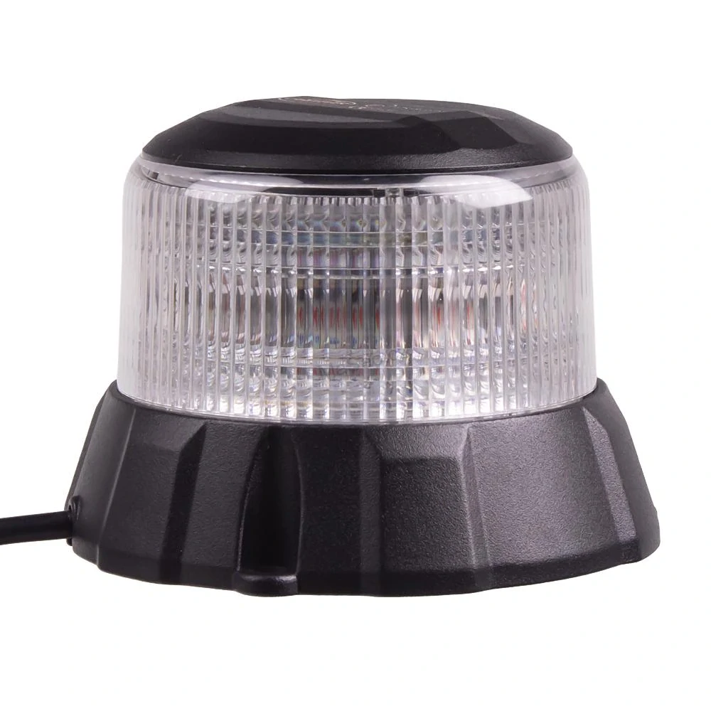 Robustní modro-červený LED maják wl403fix, černý hliník, 48W, ECE R10