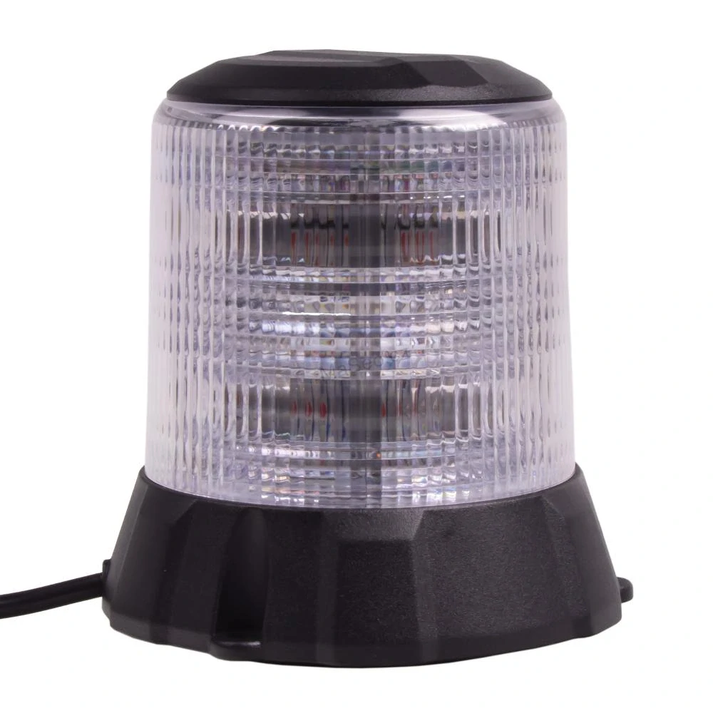 Robustní modro-červený LED maják (wl405fix), černý hliník, 96W, ECE R10