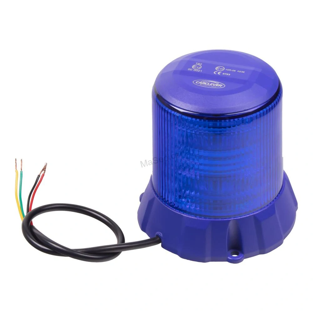 Robustní modrý LED maják wl406fix, modrý hliník, 96W, ECE R65