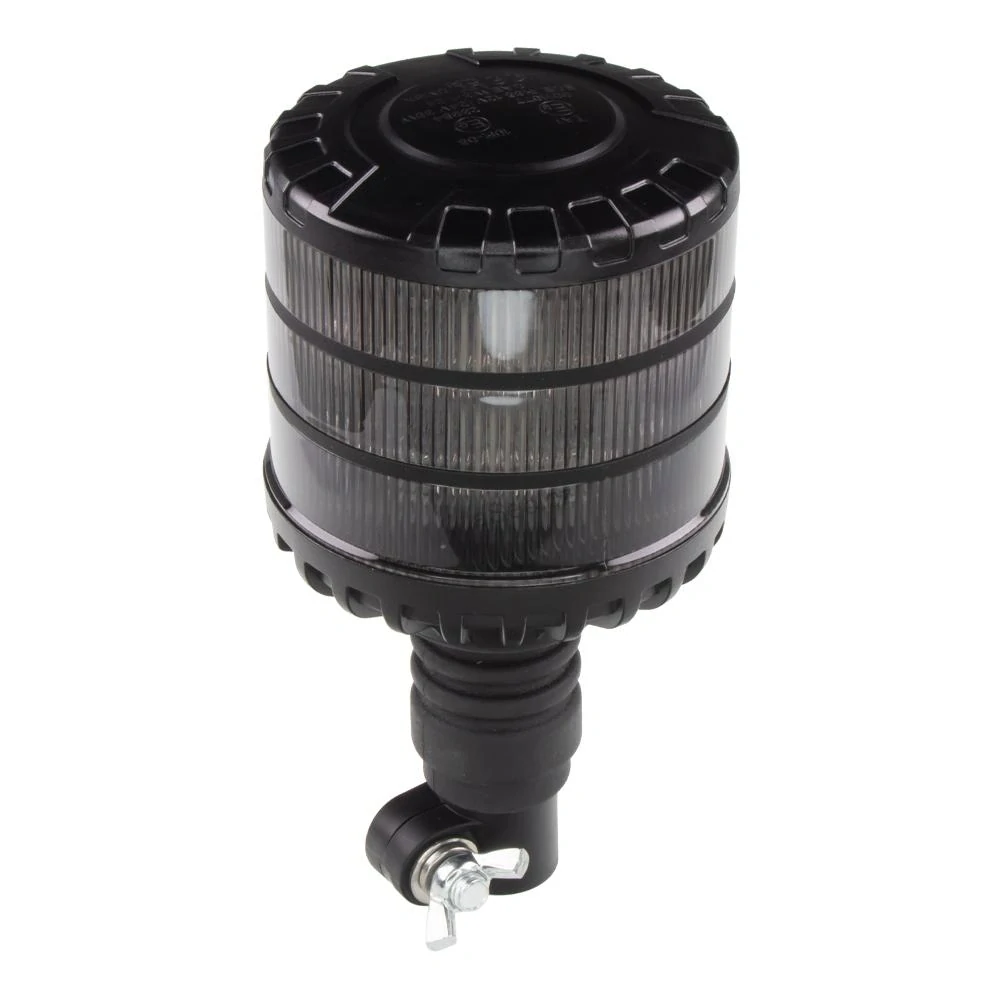 LED maják, 12-24V, 24xLED oranžový, na držák, smoke, ECE R65
