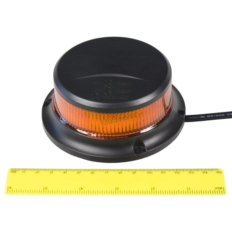 LED maják, 12-24V, 18x1W oranžový, magnet, ECE R65 R10