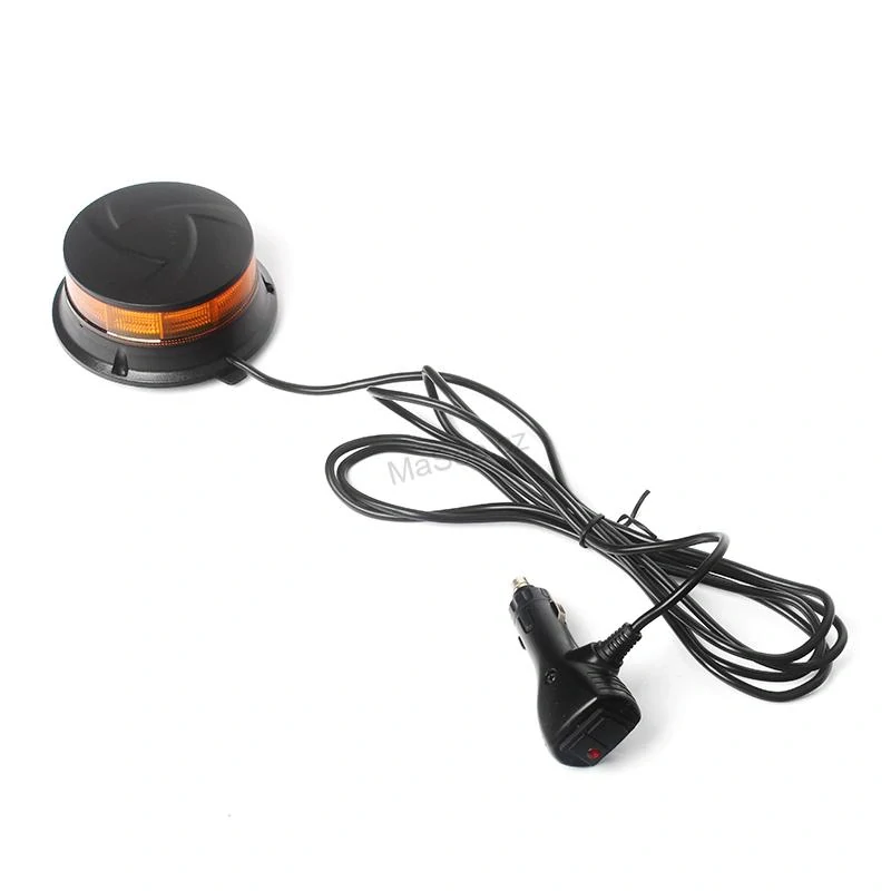 LED maják, 12-24V, 30x0,7W oranžový, magnet, ECE R65 R10