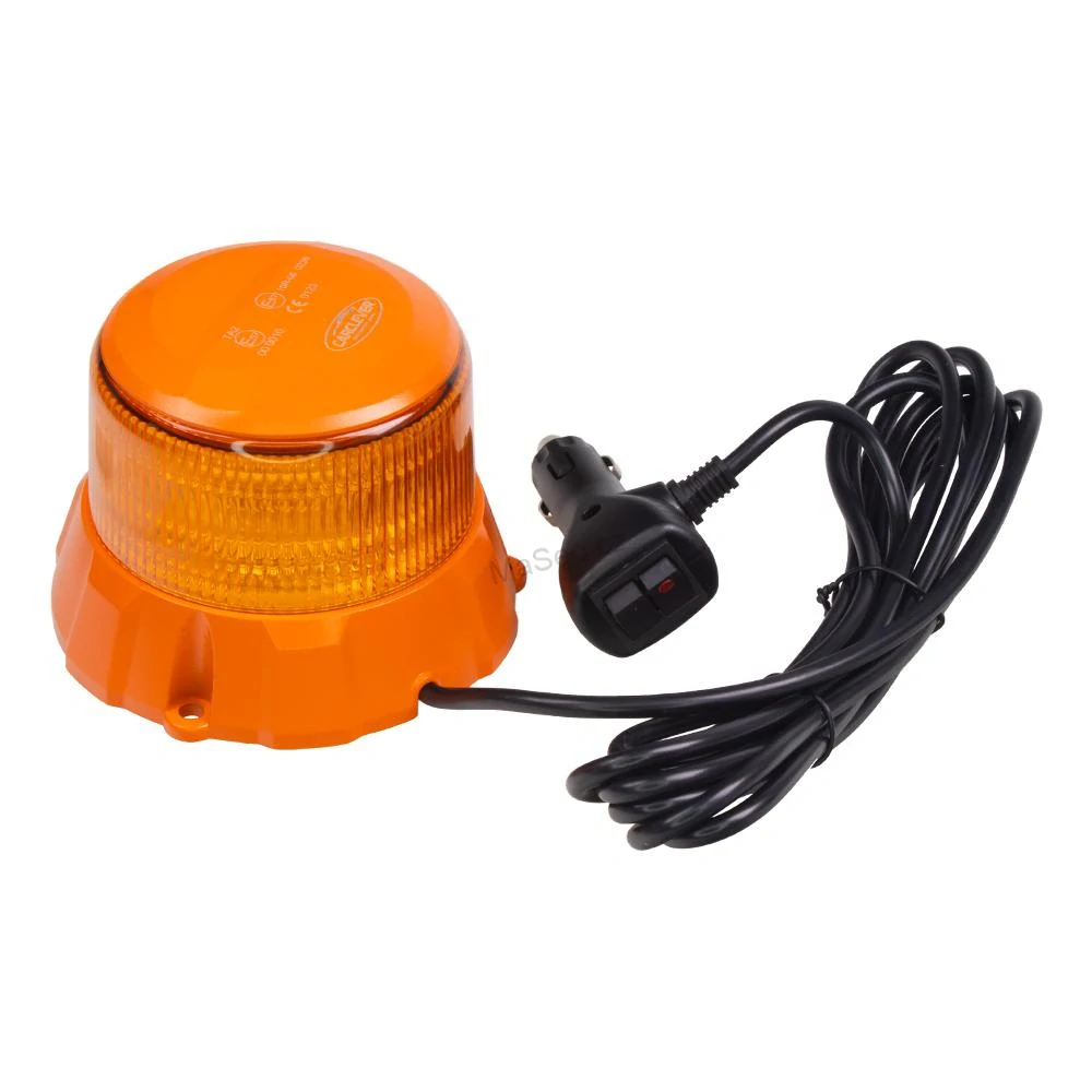 Robustní oranžový LED maják wl404, oranž.hliník, 48W, ECE R65