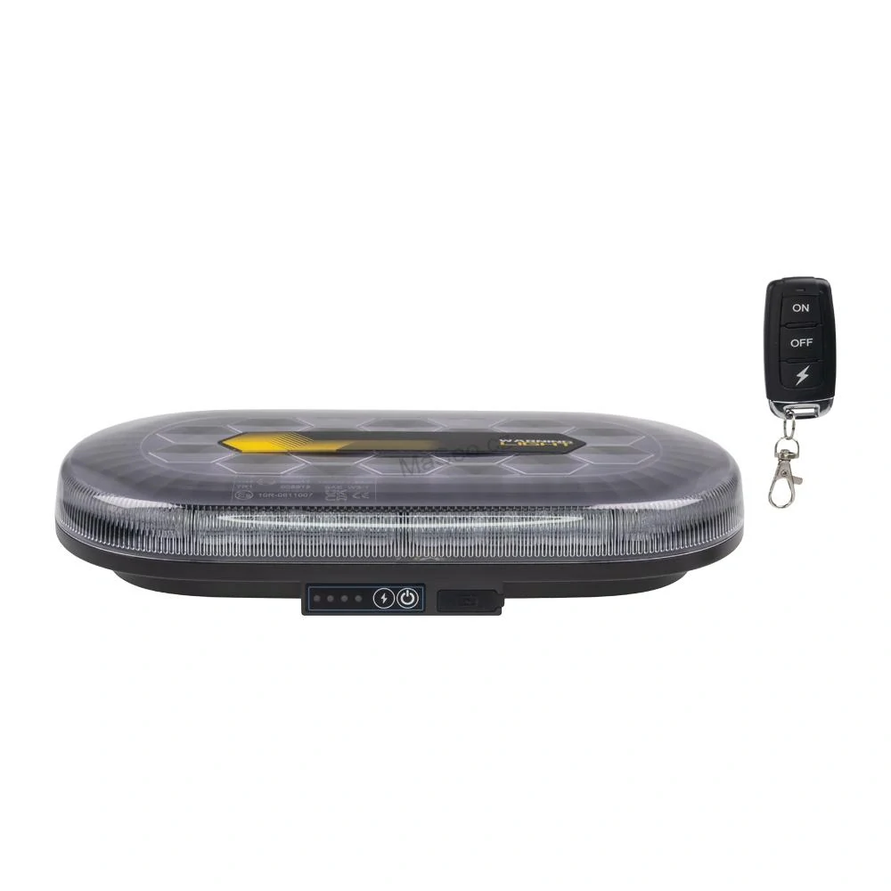 AKU LED rampa modrá/červená, 48xLED, magnet, 328mm, ECE R65 R10