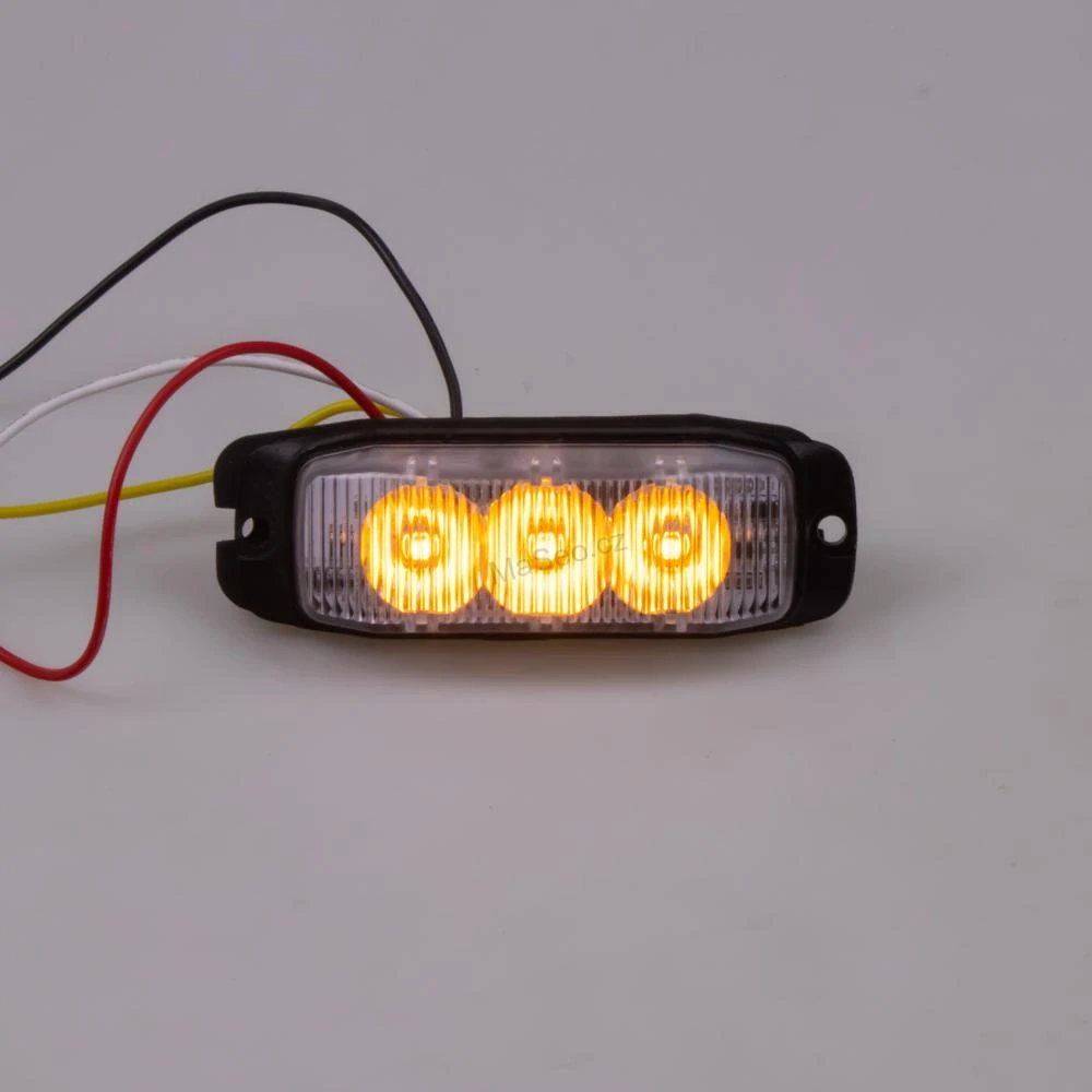 PROFI SLIM výstražné LED světlo vnější CH-01, oranžové, 12-24V, ECE R65