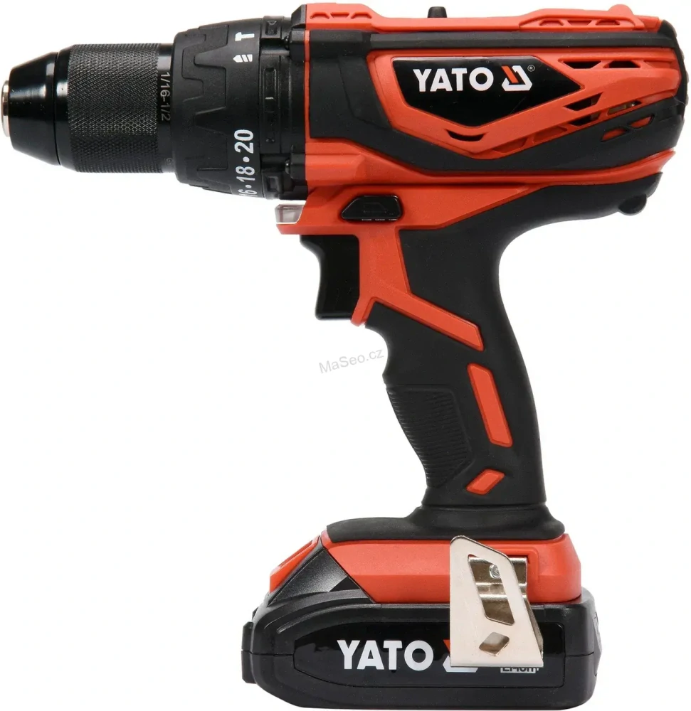 YATO Vrtačka s příklepem AKU 18V v sadě YT-82786 (1x2 Ah)