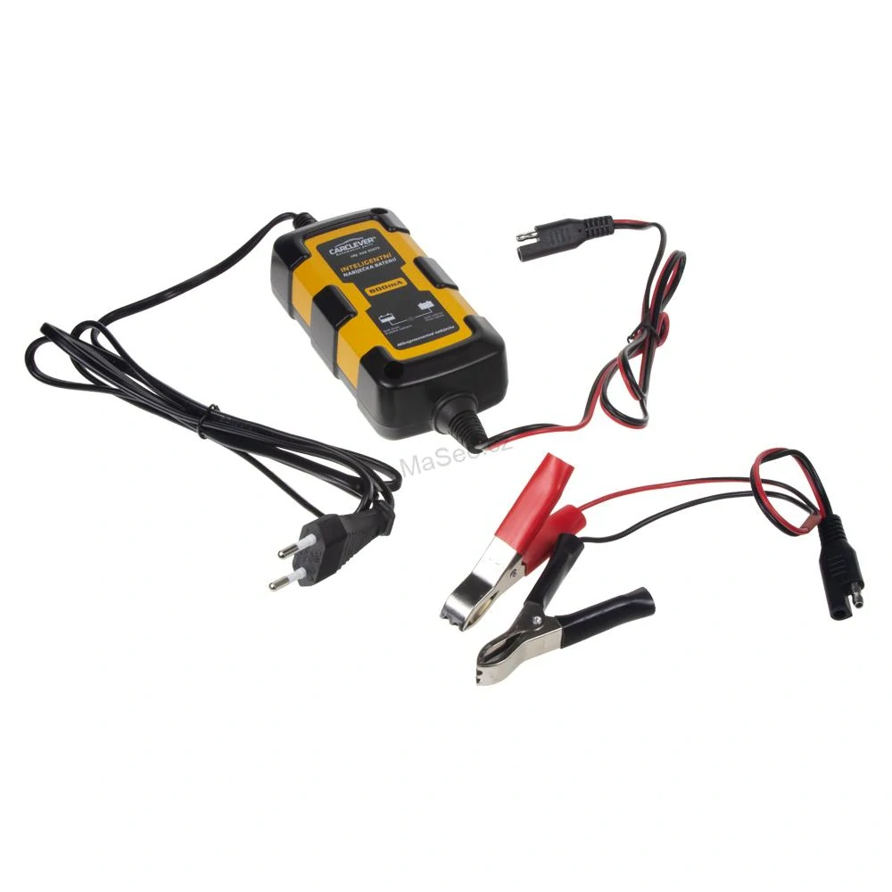Inteligentní udržovací nabíječka baterií CARCLEVER 12V - 800mA