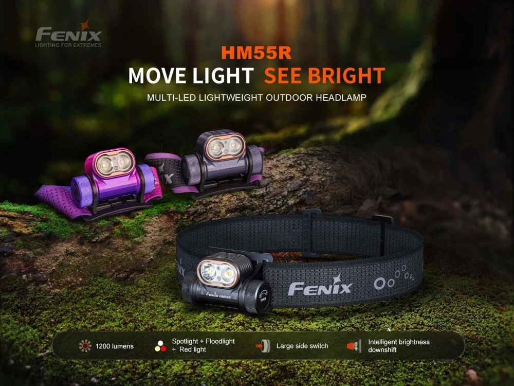 Nabíjecí čelovka Fenix HM55R