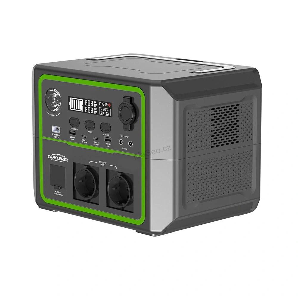 Nabíjecí stanice CARCLEVER - powerbanka, 336 Wh, AC-600W