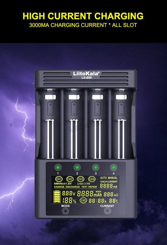 Diagnostická rychlonabíječka Lii-600 (Li-Ion a NiMH)