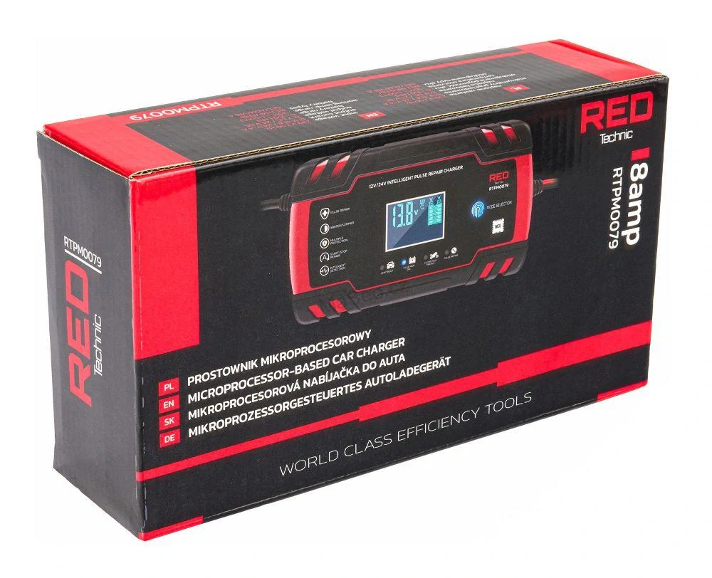 Nabíječka baterií s mikroprocesorem 12V/24V 8A RTPM0079