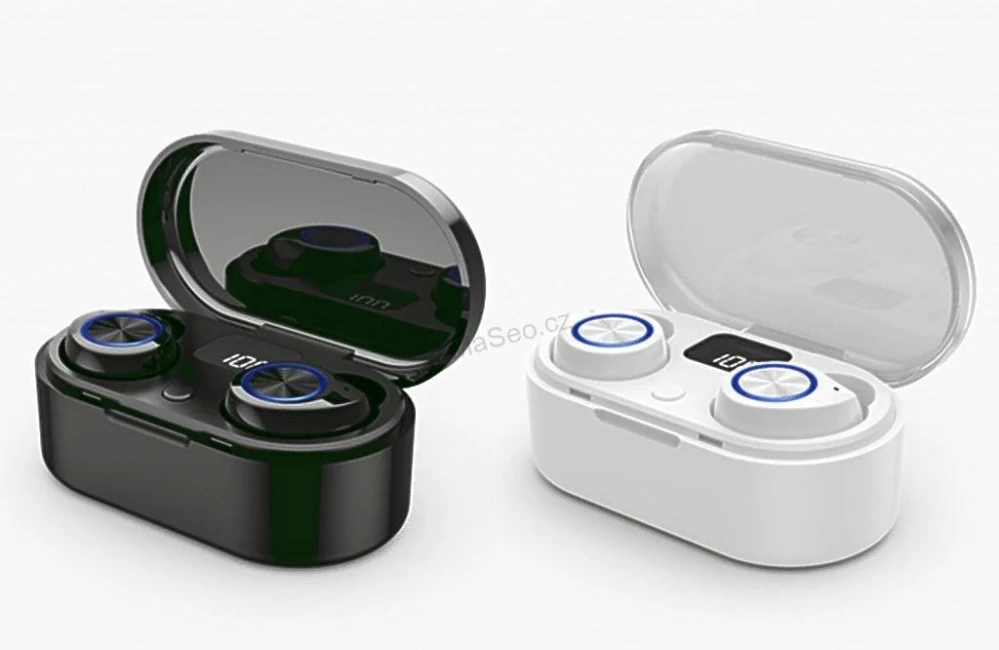 Bezdrátová sluchátka TW80 TWS Bluetooth 5.0 White (Android, iOS)