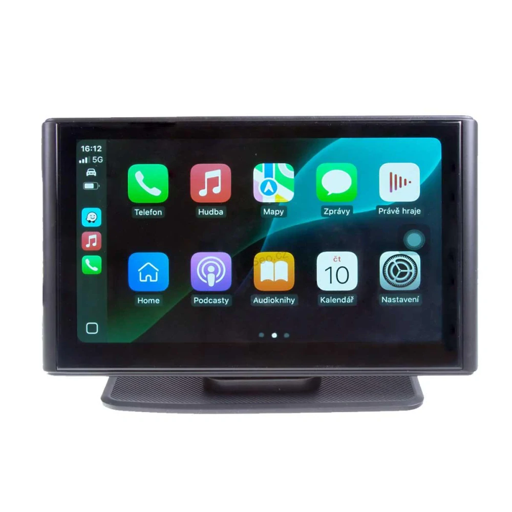 Monitor 7" s Apple CarPlay, Android auto, Bluetooth, micro SD, kamerový vstup, magnetický držák