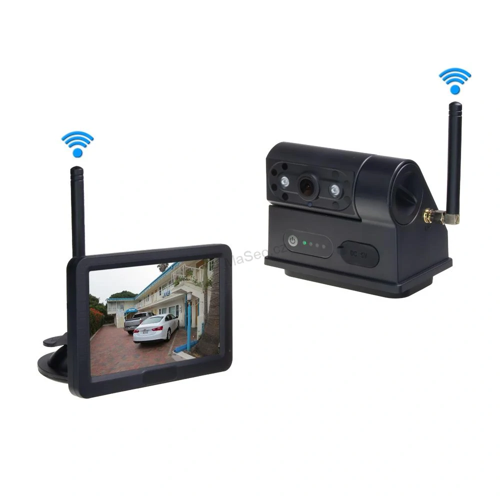 SET bezdrátový digitální kamerový systém s monitorem 5", kamera s akumulátorem