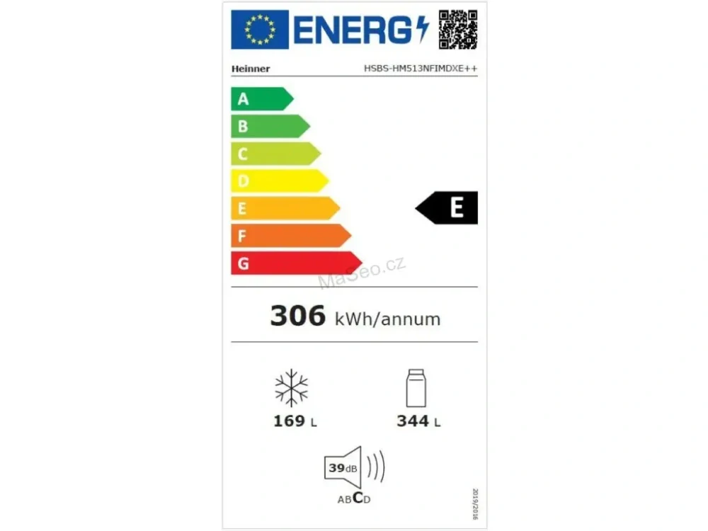 HEINNER lednice americká s výrobníkem ledu HSBS-HM513NFIMDXE++